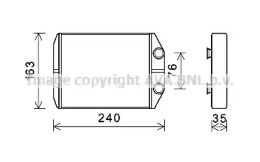 AVA QUALITY COOLING daa6014 -  Теплообменник, отопление салона